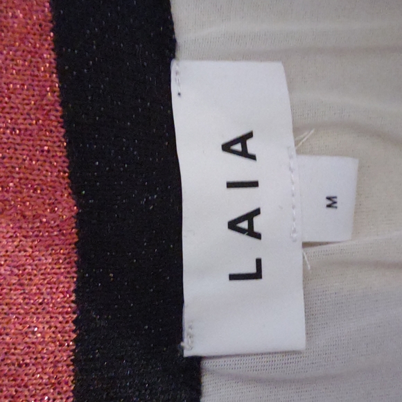 NWT Anthropologie Laia long multicolored striped metallic lined skirt medium. - Picture 2 of 8